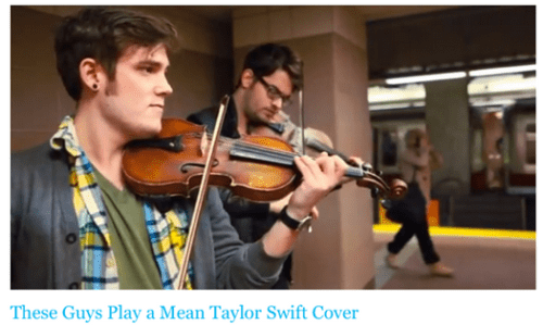 Boston buskers: Rhett Price and Josh Knowles 