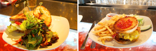 Chicken Salad and Burger