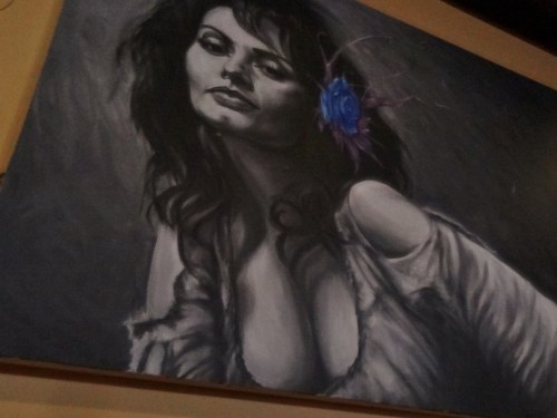 Provocative image of a young Sophia Lauren dominates Da Noi's entry