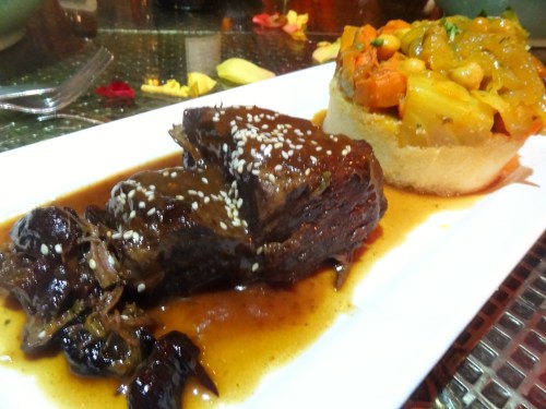 M'rouzia boneless short ribs $28 Tangierino 