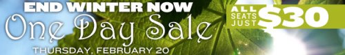 SpeakEasy Stage one day sale banner