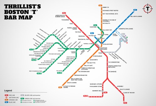 Thrillist Boston MBTA map