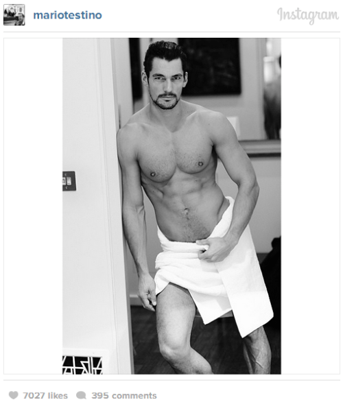 Instagram towel shots by Testino