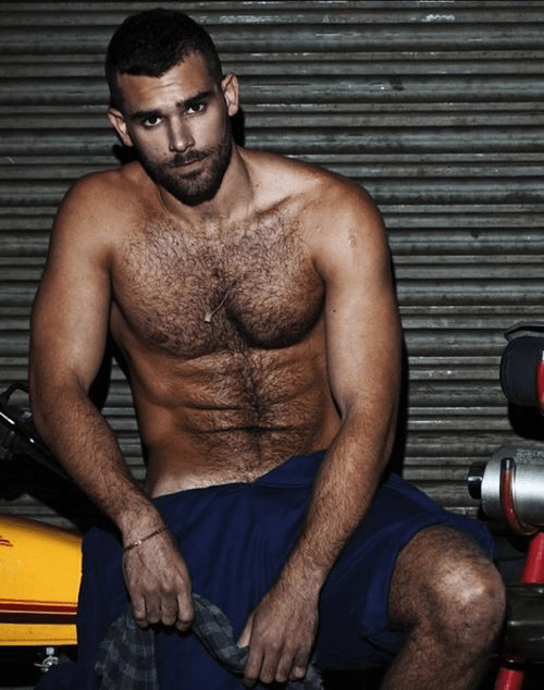Hairy chested hunk