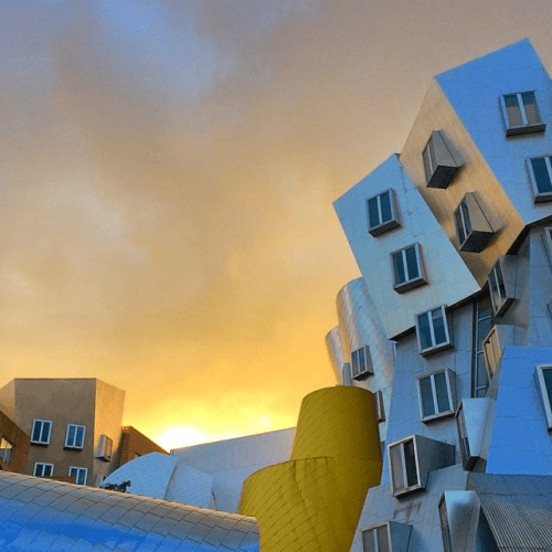 Sunset over Stata Center at MIT