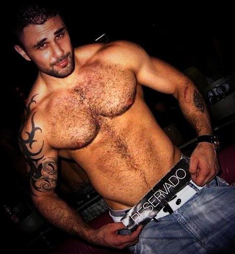 hairy, hunk, shirtless guy