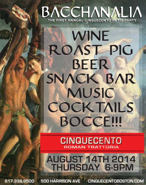 Cinquecento Bacchanalia Party 2014