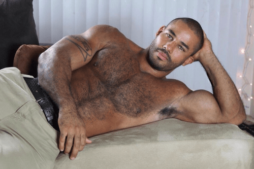 Black man, shirtless, hairy, hunk, gorgeous, handsome