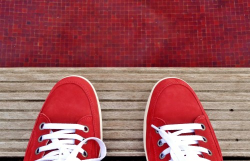 Sergio splurged on these red shoes from Aramis