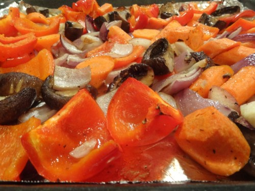 roasting vegetables, cooking, healthy eating