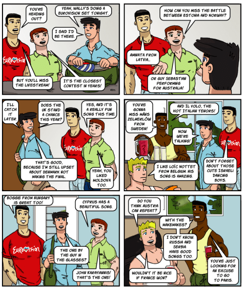 gay comic strip, gay cartoon