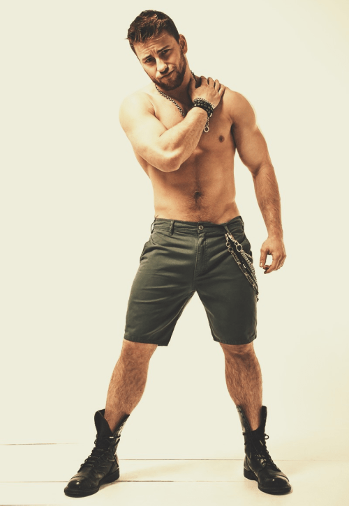 hunk, shirtless, beard, hairy, gay