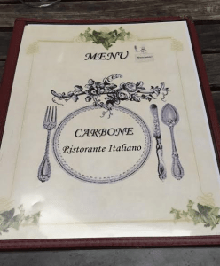 Carbone Ristorante Hells Kitchen Menu