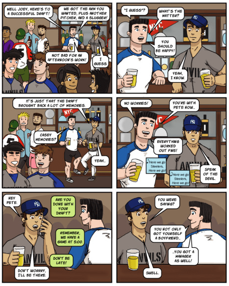 gay comic strip, gay cartoon