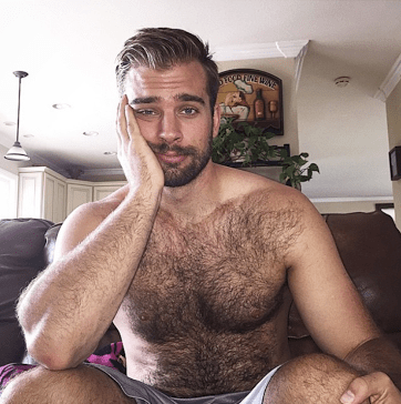 handsome, hunk, hairy, chest, beard