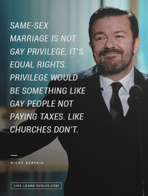 Ricky Gervais marriage equality