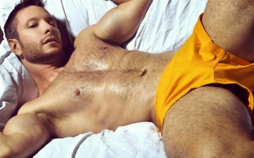 orange, shirtless, hunk, beard