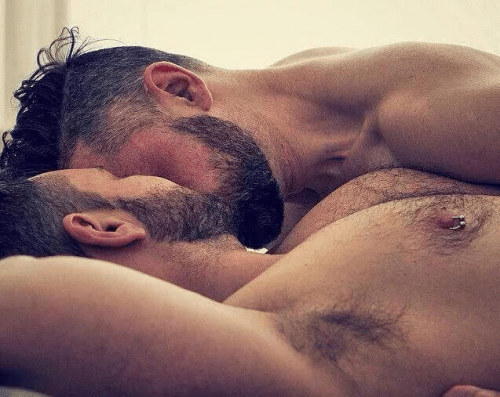 men in bed, men cuddling in bed