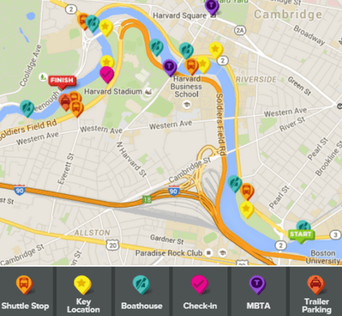 Head of Charles Regatta Map