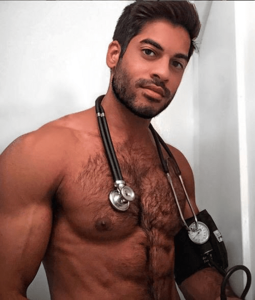 Handsome, hunk, hairy, furry, doctor