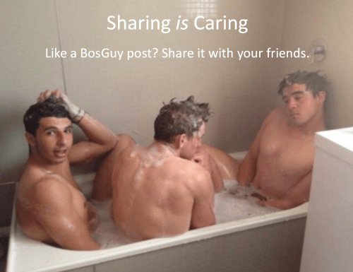 bathtub, men in a tub, guys sharing bath