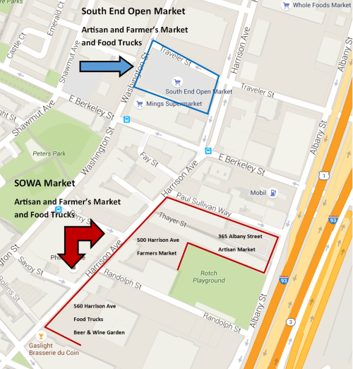 South End and SOWA Open Market Map 2
