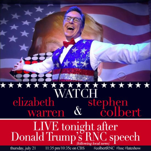 Stephen Colbert, Elizabeth Warren, CBS