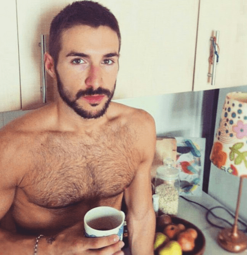 hairy, handsome, hunk