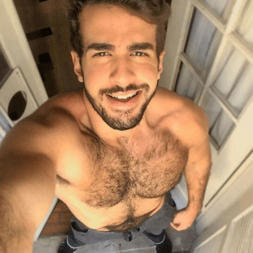 handsome, hunk, beard, shirtless man