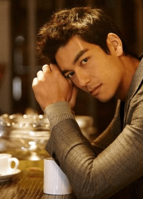 handsome, hunk, man drinking coffee