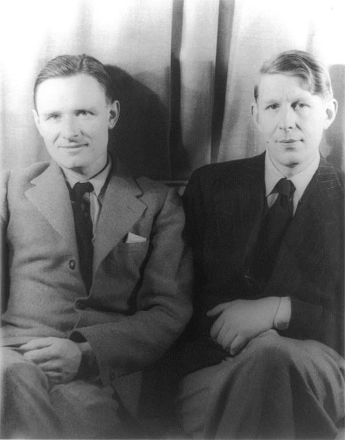 Christopher Isherwood (left) and W. H. Auden (right) photographed by Carl Van Vechten, 6 February 1939