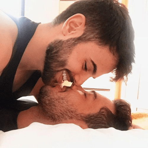 men in bed, men kissing, men cuddling in bed