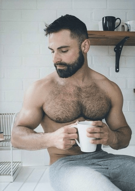 handsome, hairy chest
