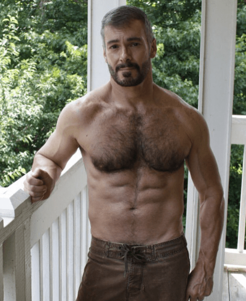 handsome, hairy, hunk