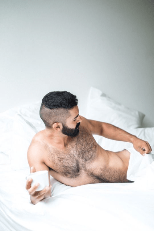 man in bed