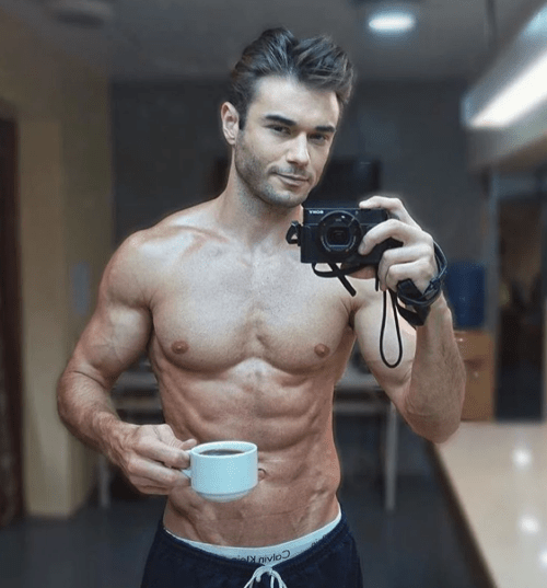 hunk, handsome, muscular guy