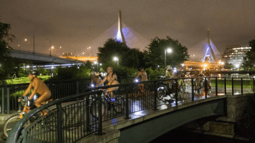 World Naked Bike Ride Boston BosGuy