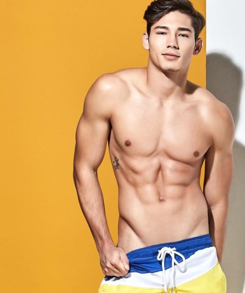 handsome, hunk, asian, yellow, stud bodywear