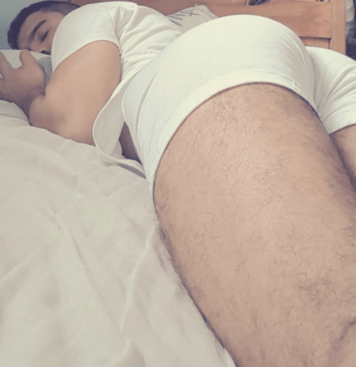 underwear, man in bed