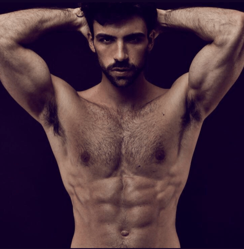 handsome, hunk, hairy, shirtless guy, muscles
