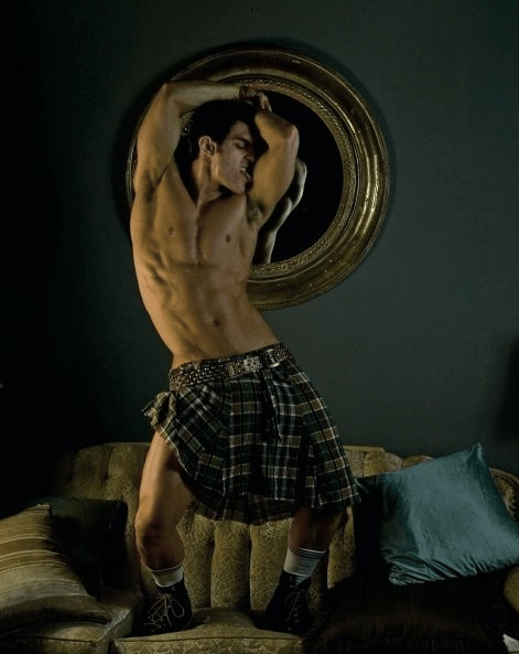 handsome, hunk, shirtless guy