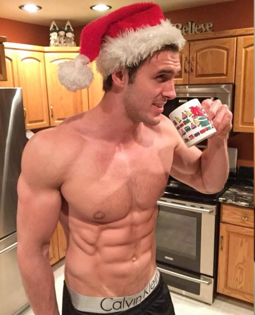 christmas, handsome, hunk, abs, muscles