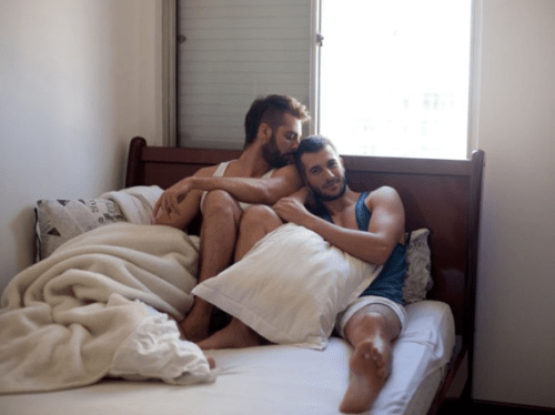men in bed