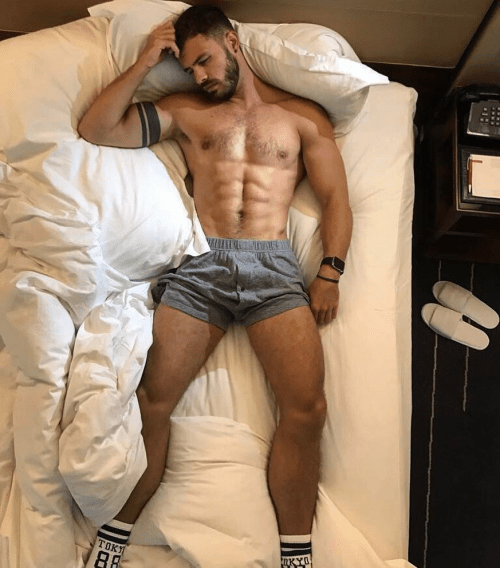 handsome, hunk, man in bed, gorgeous guy, man sleeping