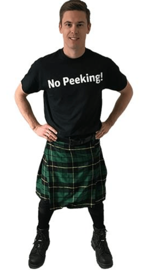 no peeking under the kilt