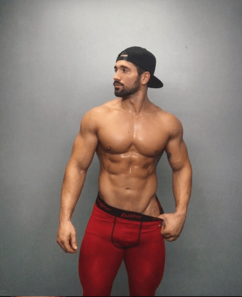 handsome, hunk, gorgeous guy, red, muscular guy