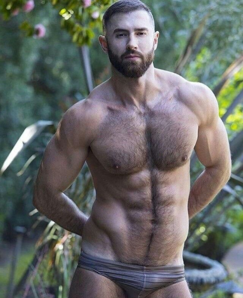 handsome, hairy, hairy chest, shirtless guy, speedo, hunk