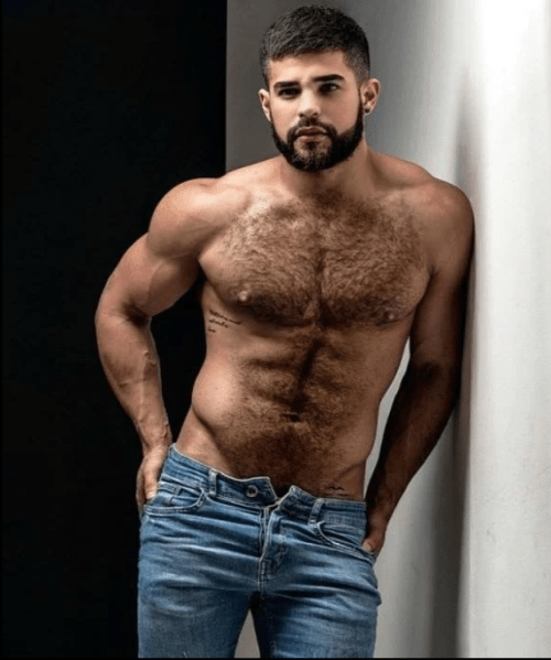 handsome, hunk, hairy chest