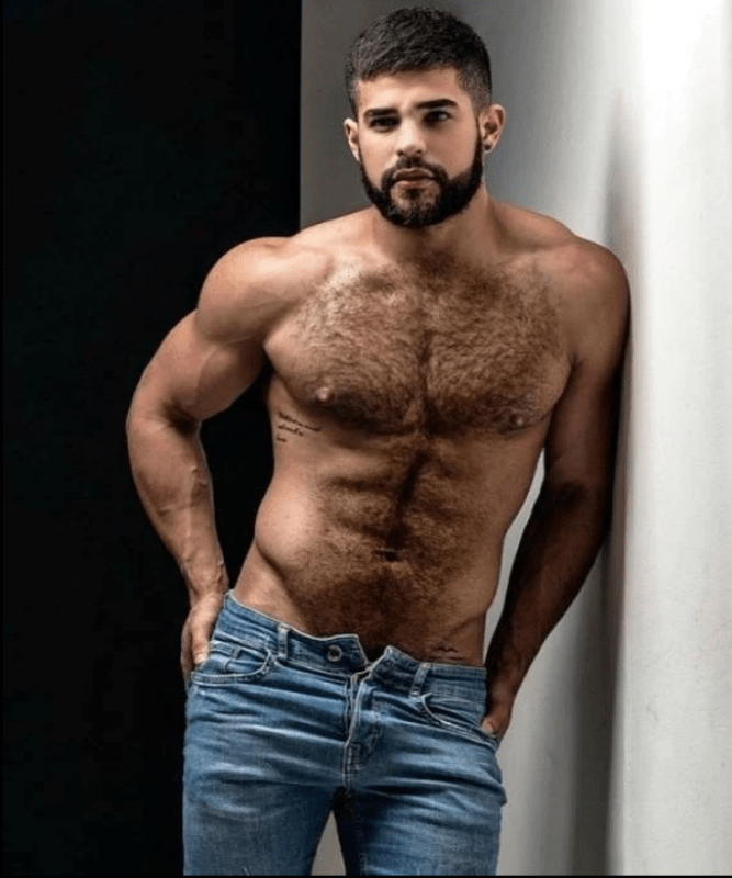 handsome, hunk, hairy chest