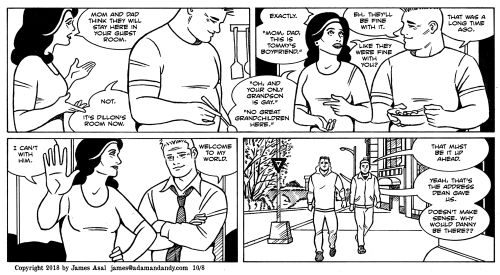 james asal jr., gay comic strip, gay cartoon